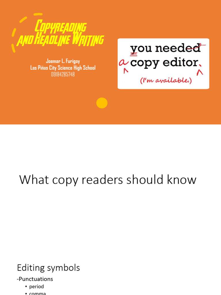 Copy Reading and Headline Writing Lecture 2021 | Download Free PDF ...
