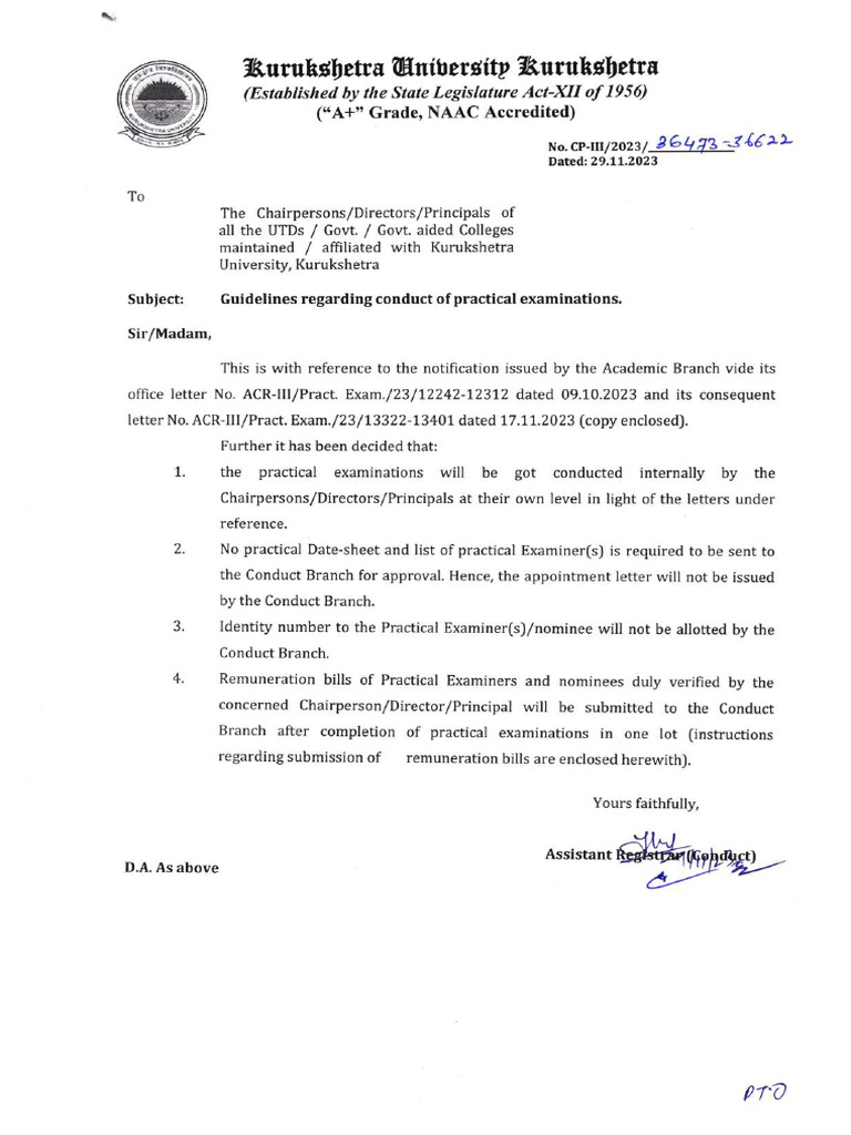 Guidelines Regarding Conduct Of Practical Examinations Pdf