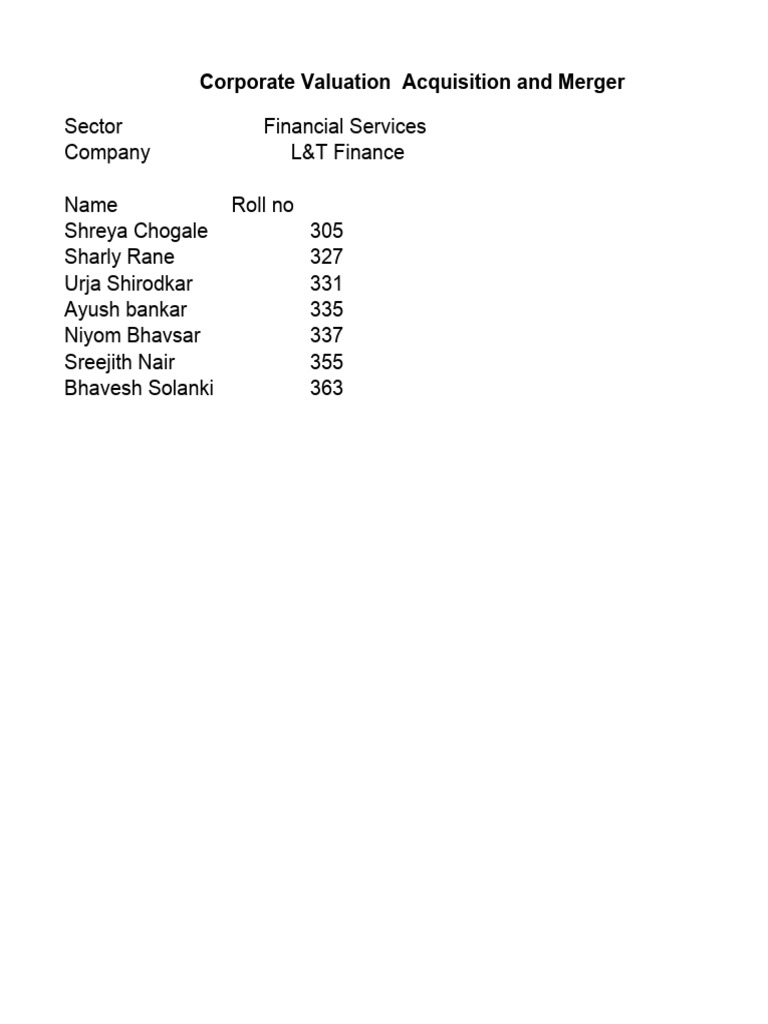 L t and bajaj finance pdf equity finance book value