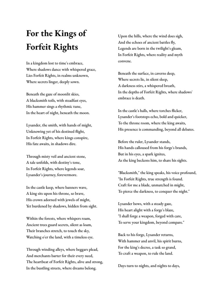 For The Kings of Forgotten Rights | PDF | History