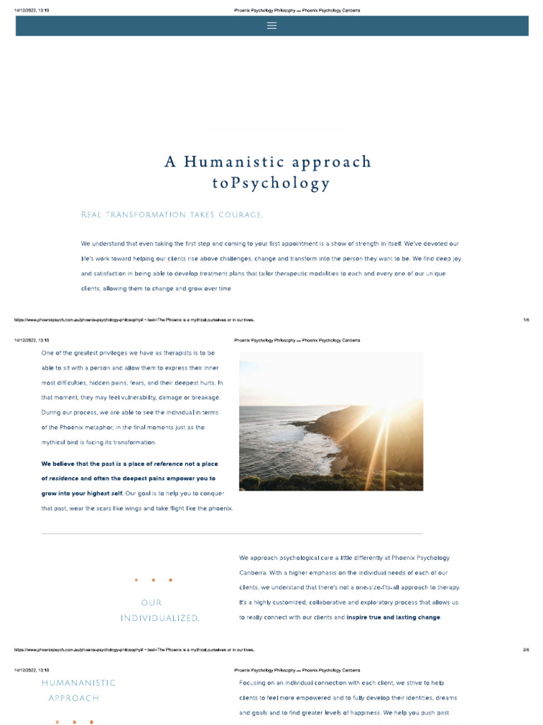 A Humanistic Approach Topsychology | PDF