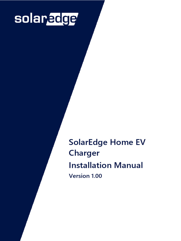 Se Home Ev Charger Installation Manual Eng | PDF | Battery Charger ...