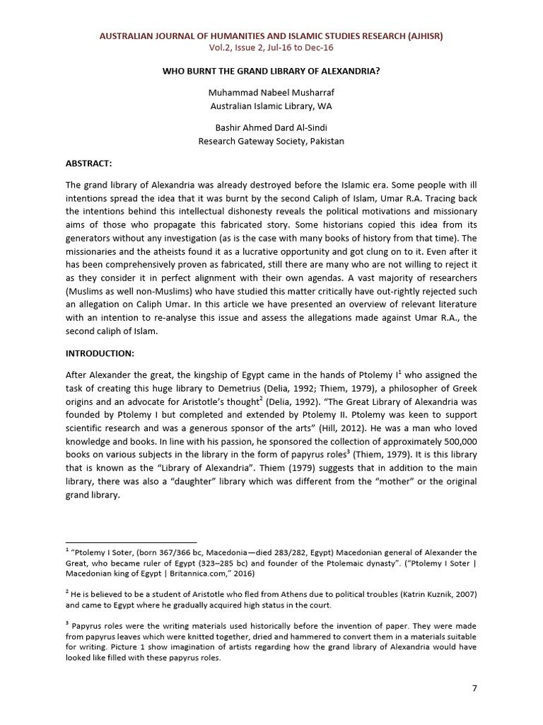Who Burnt The Grand Library Of Alexandria Pdf