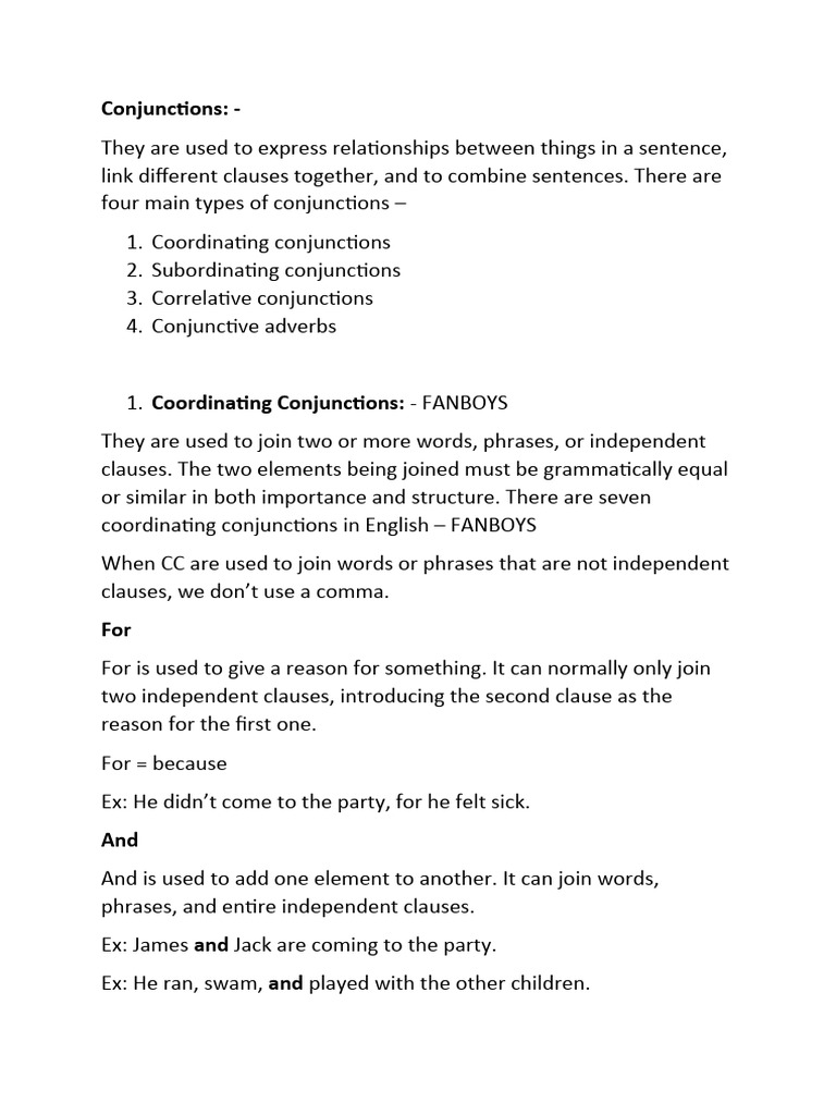 Conjunction S | PDF | Linguistic Morphology | Language Mechanics