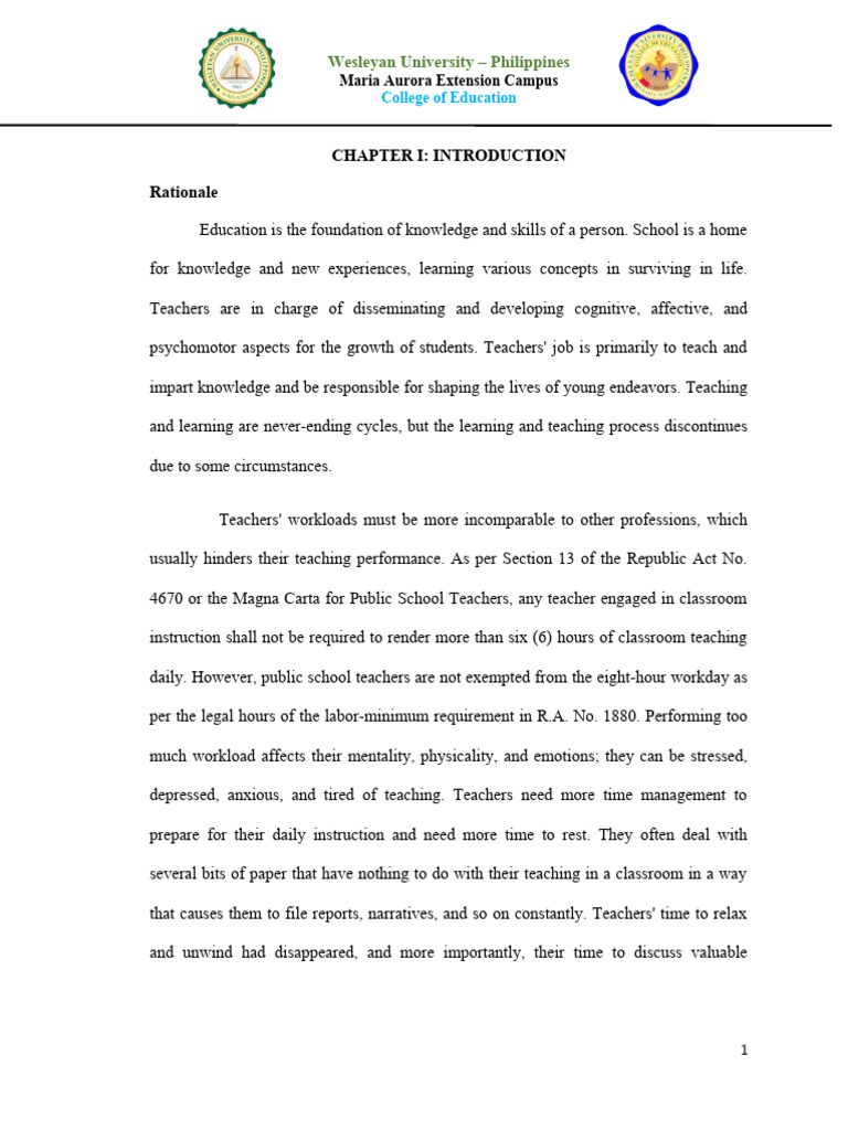 Impact of Teacher Workload on Performance | PDF | Teachers | Job ...