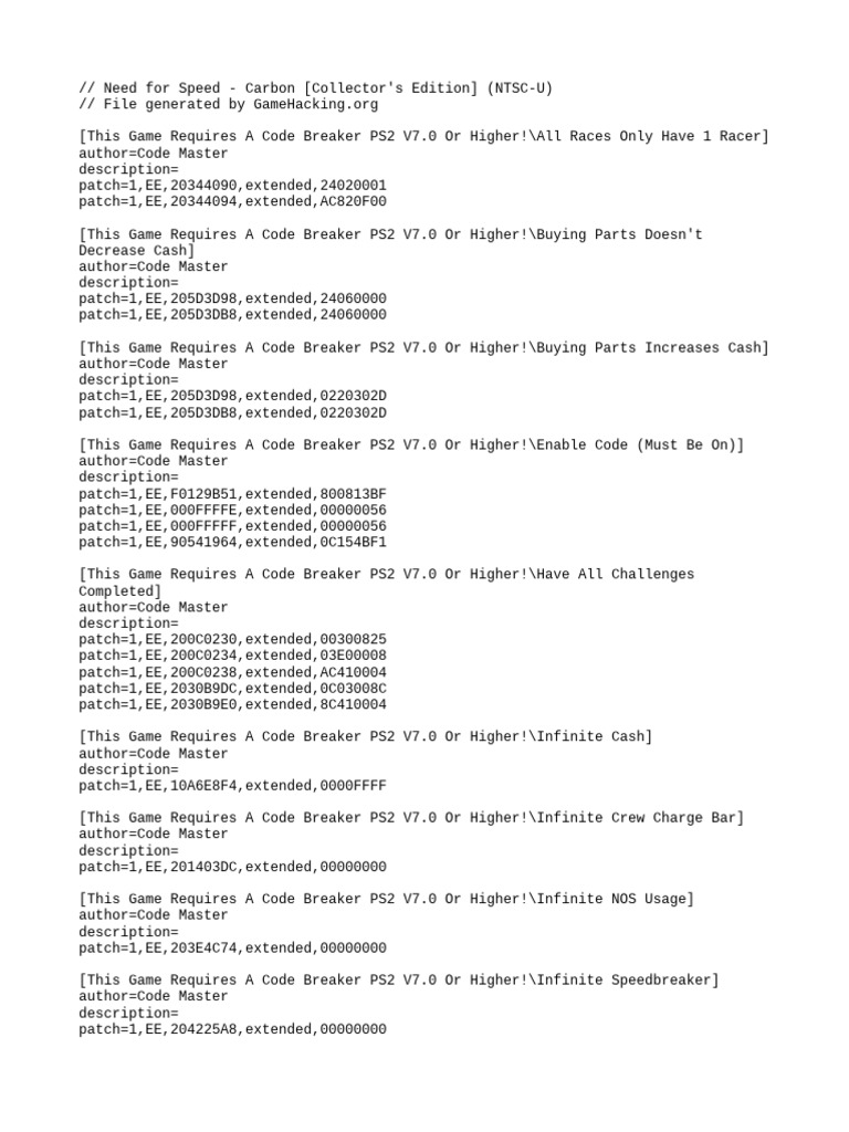 SLUS-21494.pnach | PDF