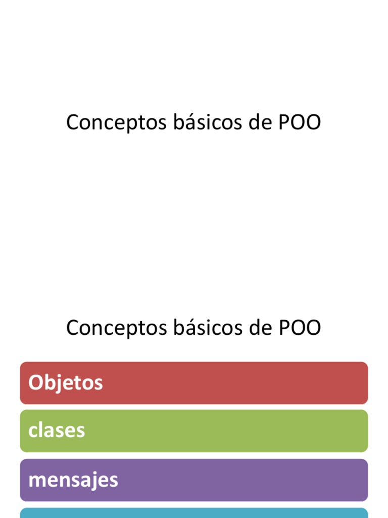 Conceptos básicos de POO1 | PDF | Programación orientada a objetos ...