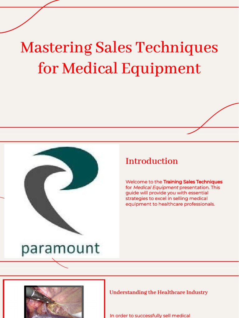 Sales Strategies for Medical Equipment | PDF | Sales | Health Care
