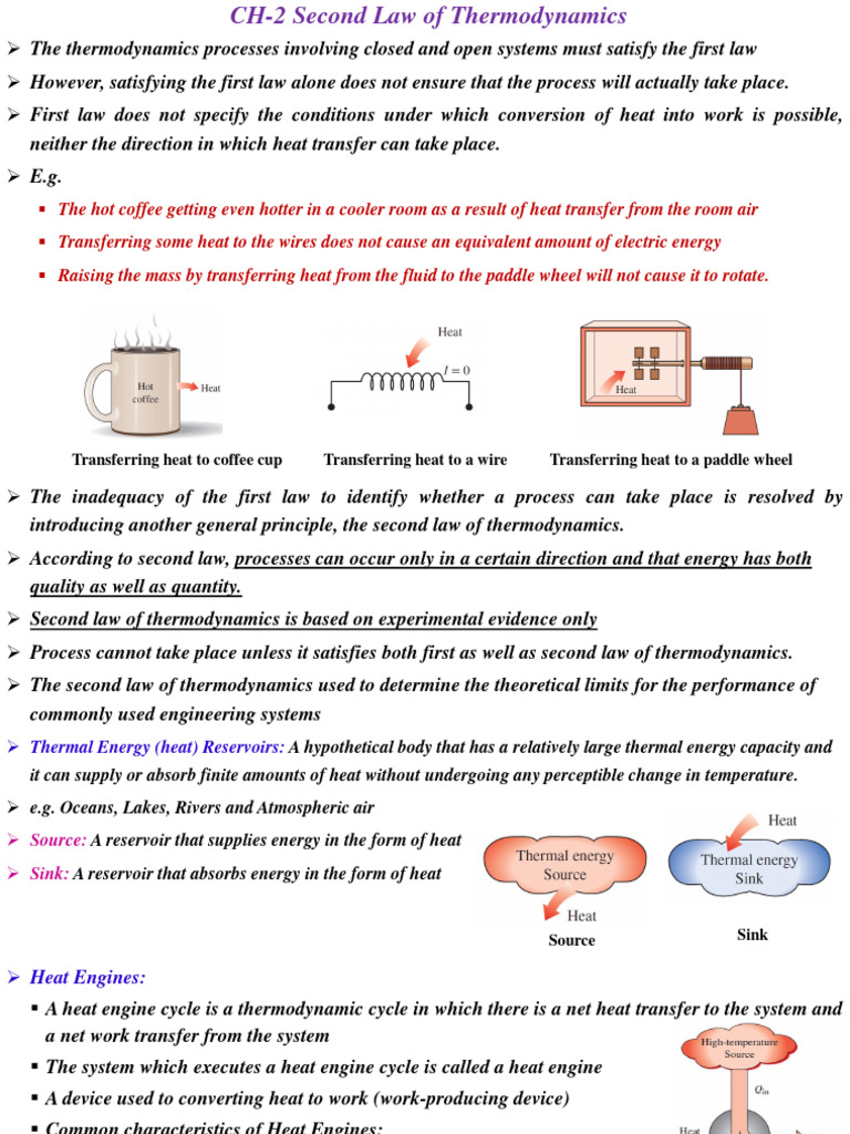 Thermo_CH_02_Second law of thermodynamics | PDF | Heat | Second Law Of ...