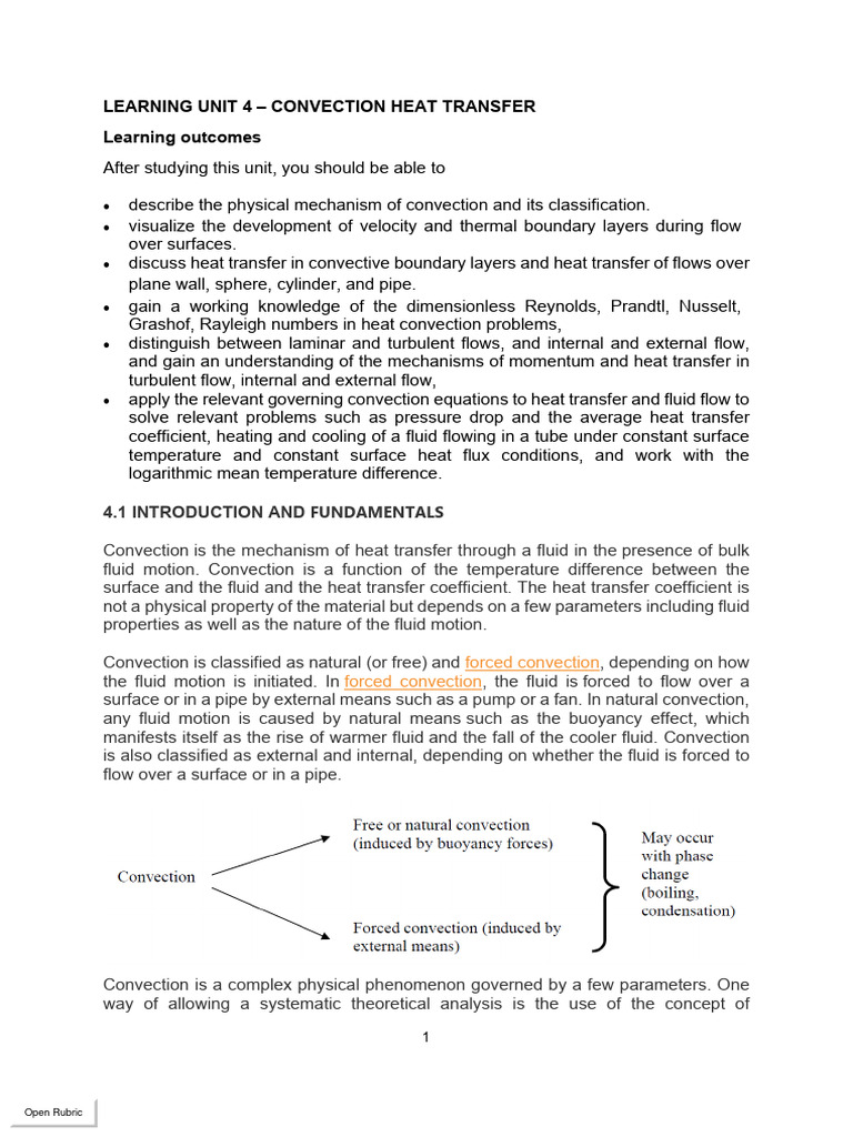 Convection Heat Transfer Fundamentals | PDF | Boundary Layer | Fluid ...