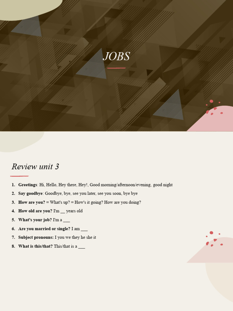 Jobs | PDF