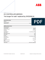 "No Longer For Sale" Replaced by 3HS3198-04 HV Controller (Arh913)