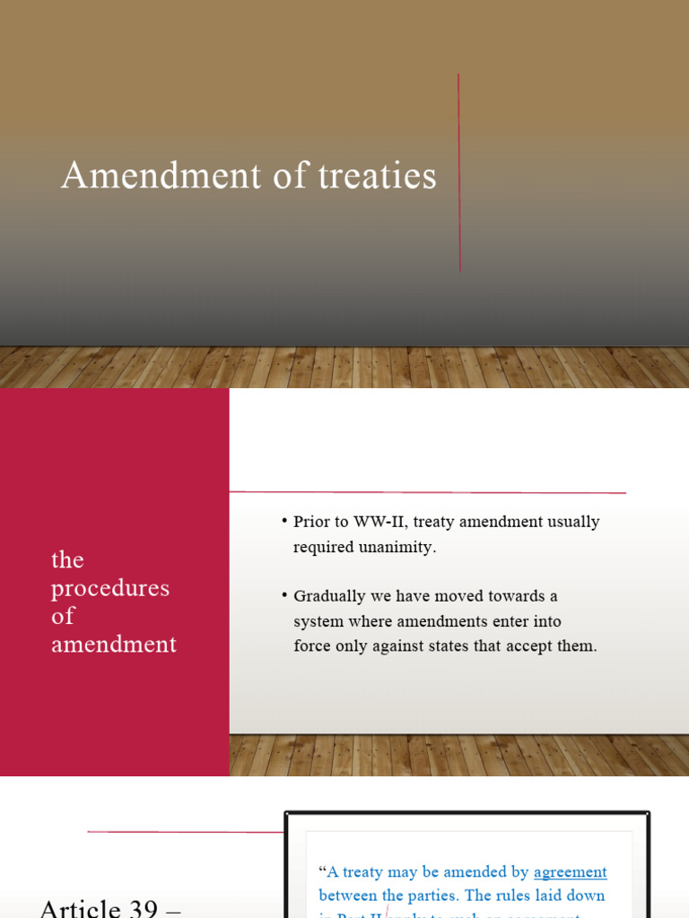 Treaty Amendment Procedures Explained | PDF | Treaty | Ratification