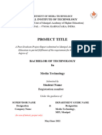B.Tech Project Report Format