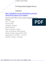 Kobelco Pe6 Pe6t Nissan Diesel Engine Service Manual