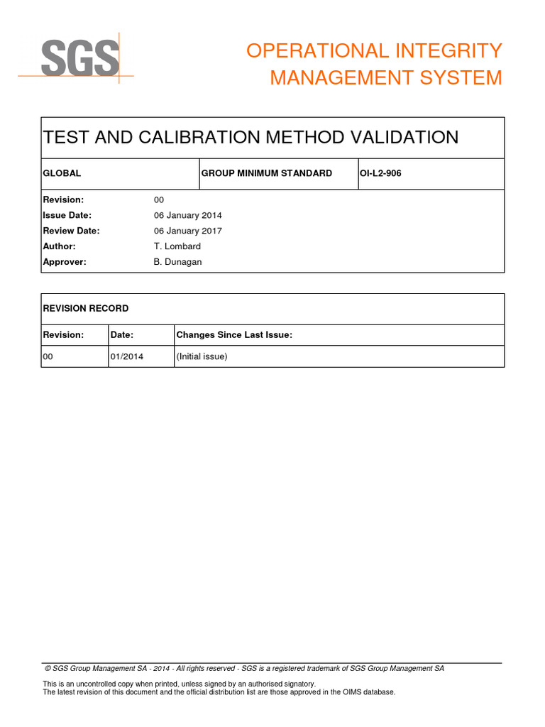 Test and Calibration Method Validation | PDF | Detection Limit ...