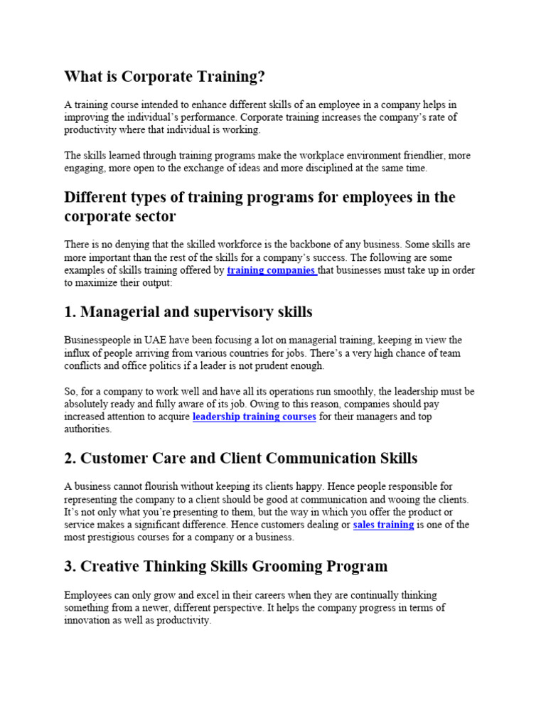 what-is-corporate-training-pdf-employment-leadership
