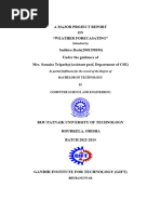 Weather Forecasting Final Project Report