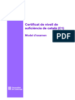 Certificat de Nivell de Suficiència de Català (C1) : Model D'examen