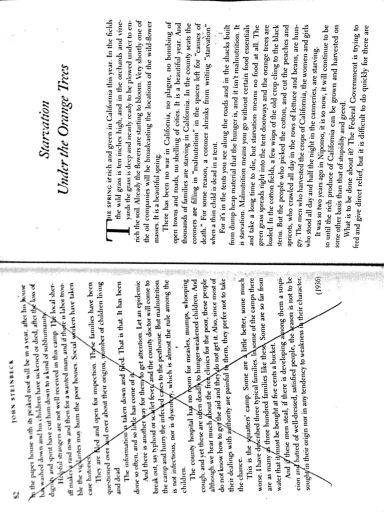 Steinbeck starvation under the orange trees pdf