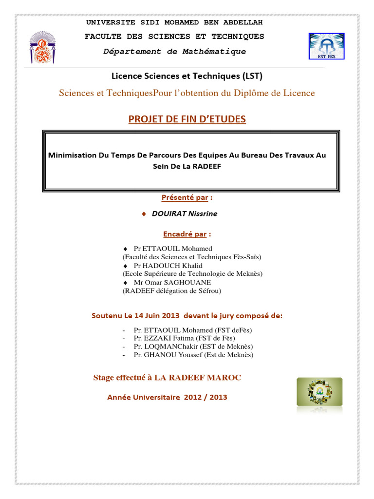Optimisation des trajets à la RADEEF | PDF | Théorie des graphes ...