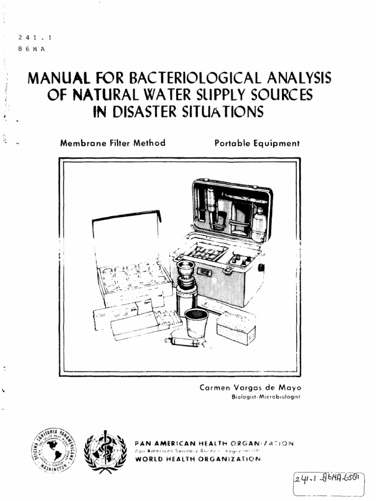 Bacteriological Water Analysis Manual | PDF | Filtration ...
