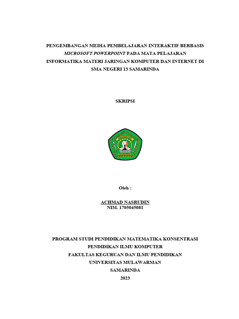 Media Pembelajaran Interaktif di SMA | PDF | Komputer