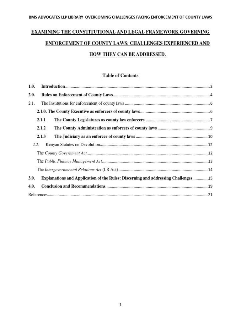 Challenges in County Law Enforcement | PDF | Rule Of Law | Judge