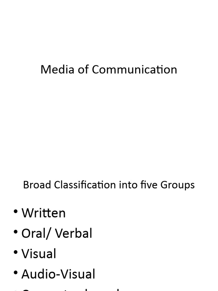 Communication Media Overview | PDF | Communication | Human Communication