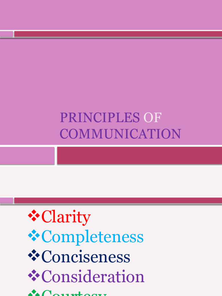 Key Principles of Effective Communication | PDF | Communication | Ambiguity