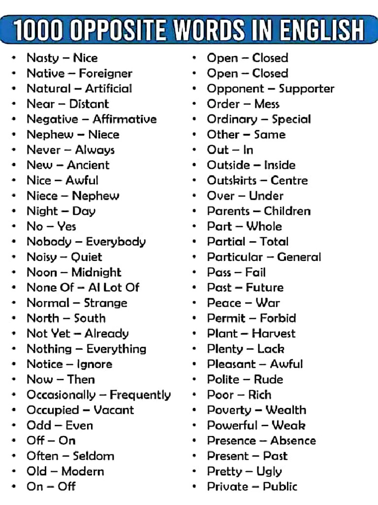 1000 OPPOSITE WORDS IN ENGLISH PDF WITH MEANING PDF DOWNLOAD visual data 6