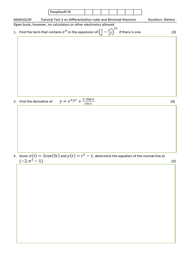 Differentiation and Binomial Test Guide | PDF | Teaching Methods ...