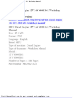 Mtu Diesel Engine 12v 16v 4000 r41 Workshop Manual