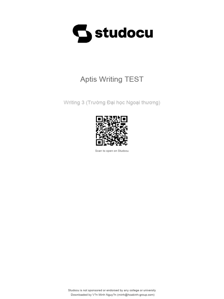 Aptis Writing Test Practice Guide | PDF | Career & Growth