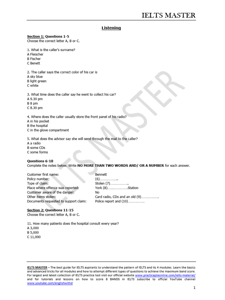 Test 100 pdf international english language testing system medicine