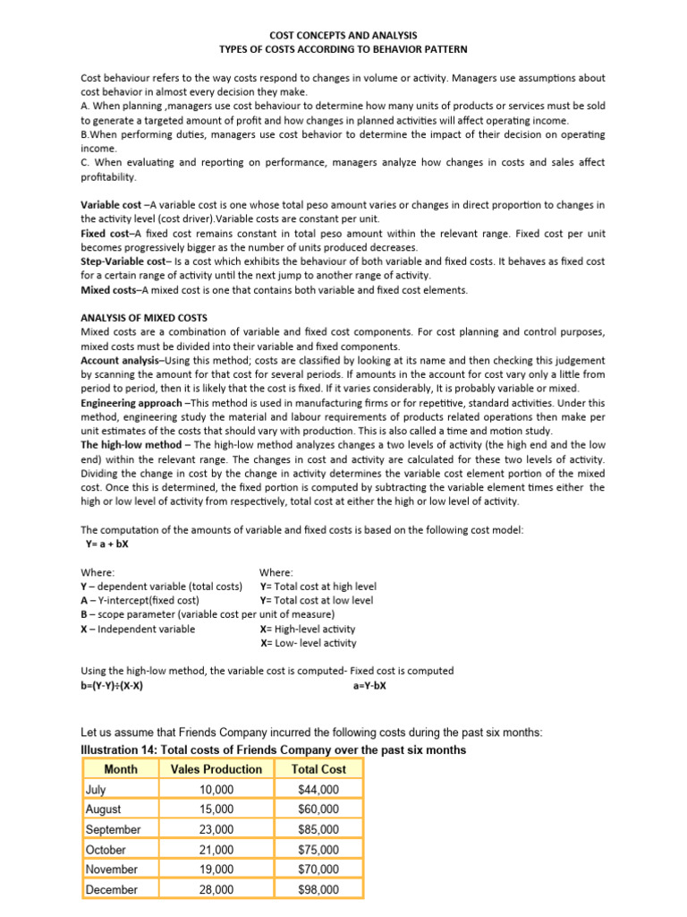 Cost Concepts & Analysis | PDF | Linear Regression | Business Economics
