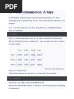 C Multi Dimensional Array Module