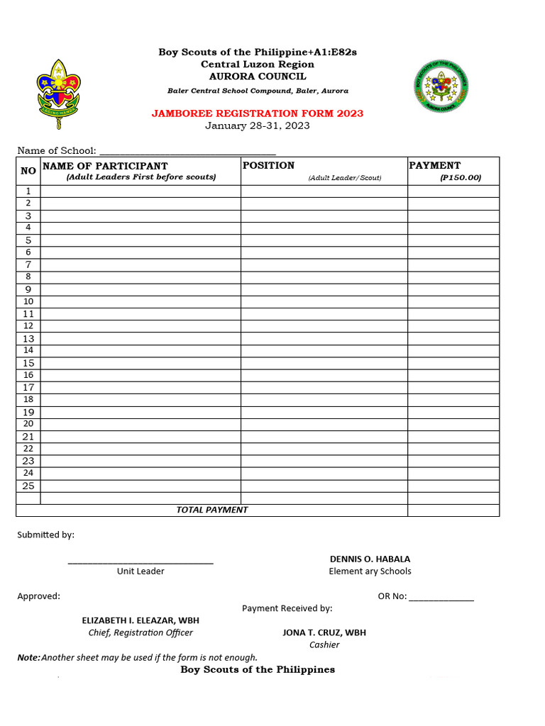 KID KABSayahan Registation Form | PDF | Patriotic And National ...