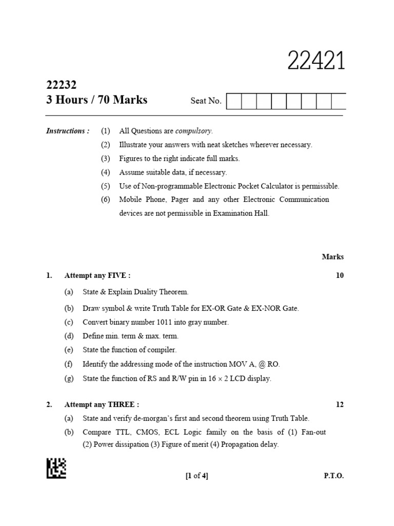 22421 2023 Summer Question Paper Msbte Study Resources PDF 