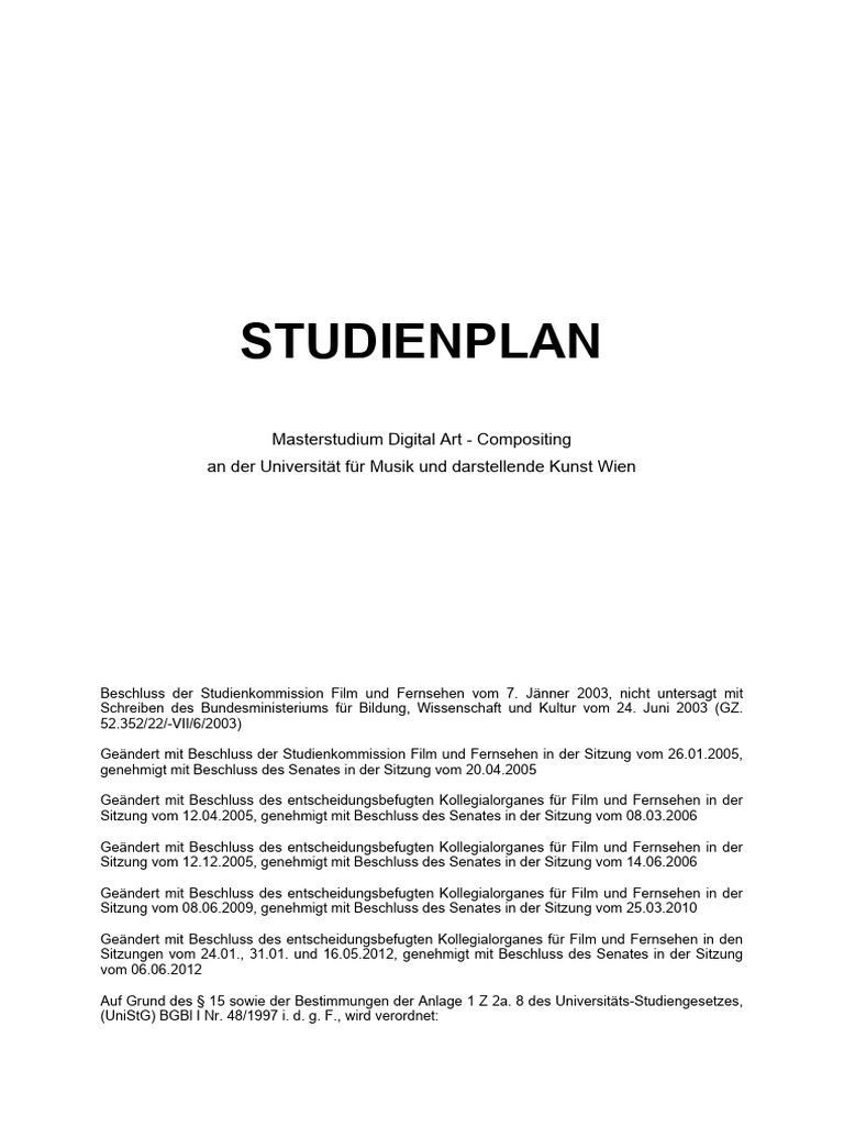 Masterstudium Digital Art Compositing | PDF