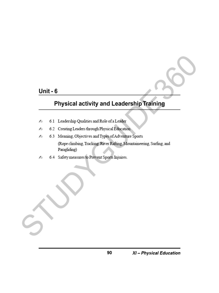 Class 11 Physical Education Notes Chapter 6 Studyguide360 Download