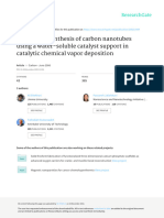 High-Yield Synthesis of Carbon Nanotubes Using A Water-Soluble Catalyst Support in Catalytic Chemical Vapor Deposition