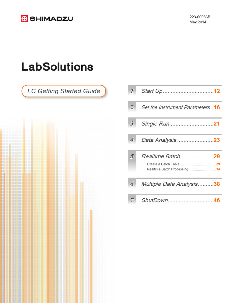 LabSolutions HPLC Getting Started Guide | PDF | Window (Computing ...