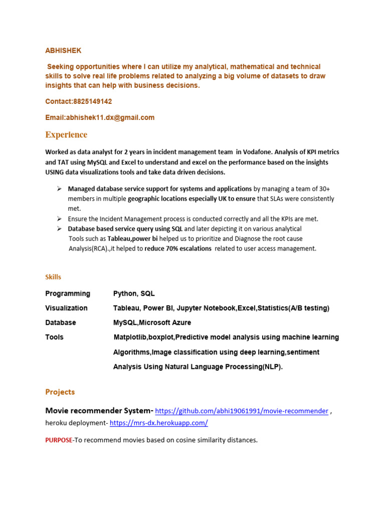 Data Analyst with SQL & Visualization Skills | PDF | Data Analysis ...