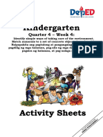 Kindergarten: Quarter 4 - Week 4