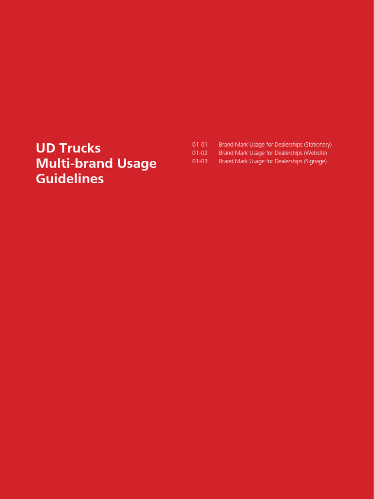 UD Trucks Brand Mark Usage Guidelines | PDF | Human Communication ...