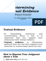22 Determining Textual Evidence