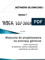 Podstawy Inżynierii Sejsmicznej W7