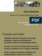 Overview of The CIty of Dallas Form Based Code