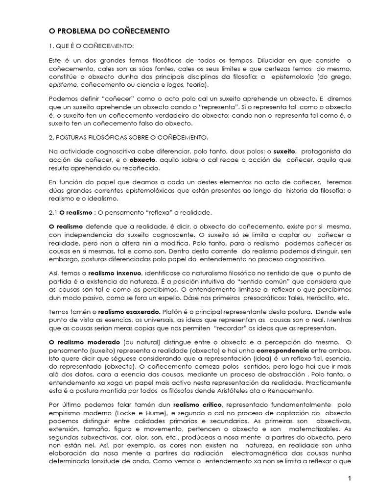 Problema Coñecemento SC T 3 | PDF